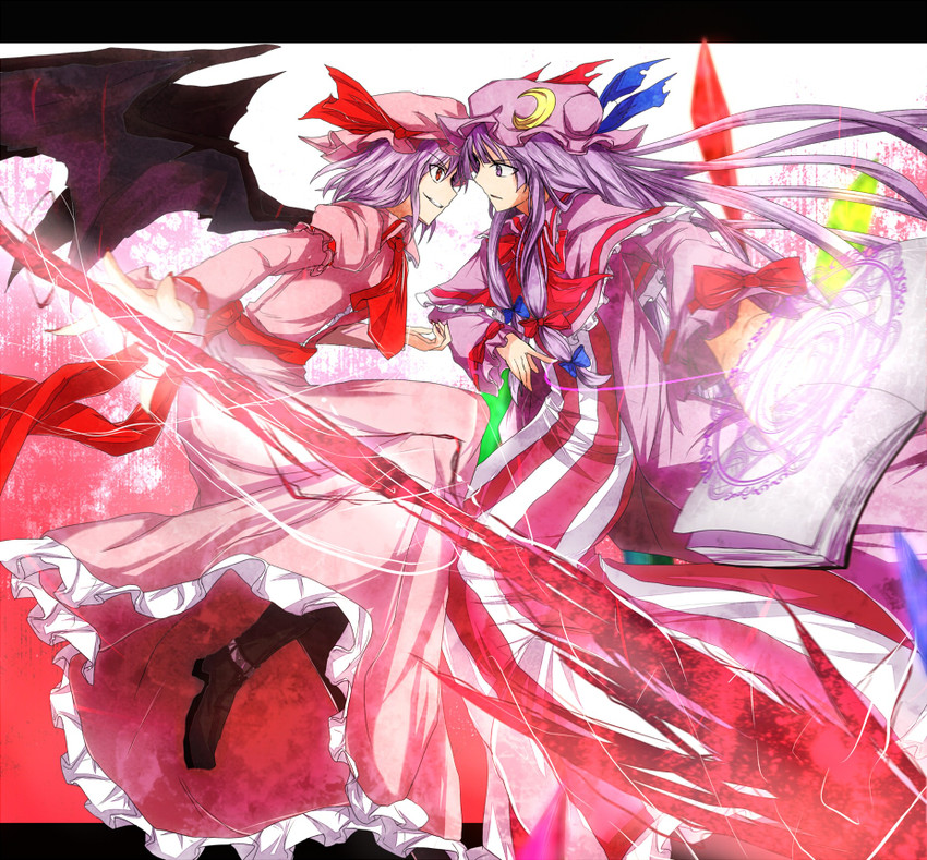 remilia scarlet and patchouli knowledge (touhou) drawn by ram_hachimin