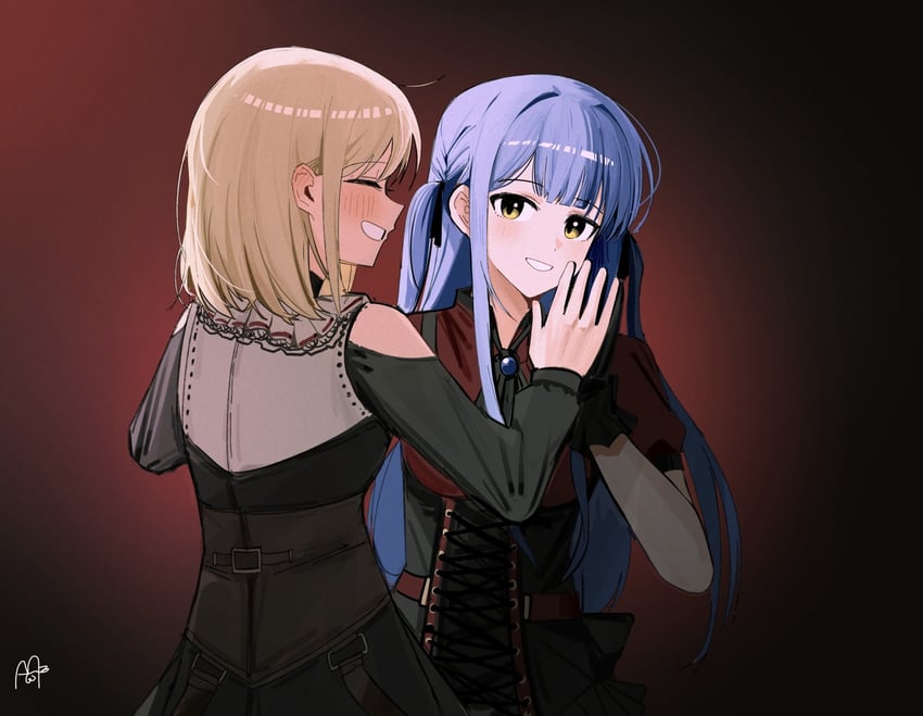 togawa sakiko, misumi uika, oblivionis, and doloris (bang dream! and 1 more) drawn by haidao_mao