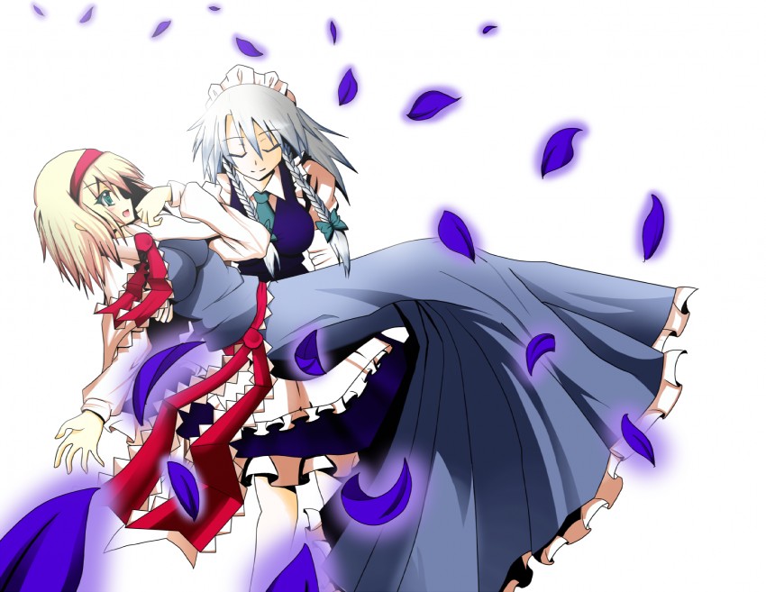 izayoi sakuya and alice margatroid (touhou) drawn by utsugi_mutsume