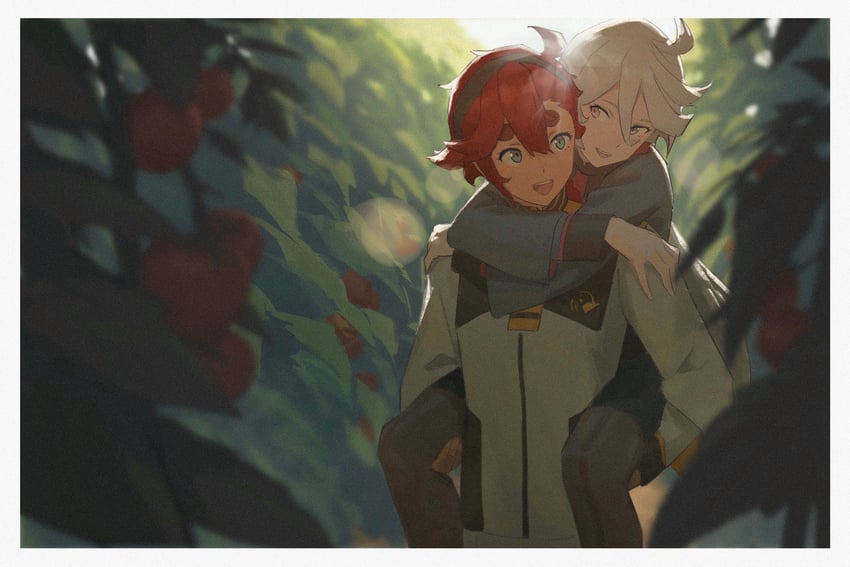 suletta mercury and miorine rembran (gundam and 1 more) drawn by psylduck