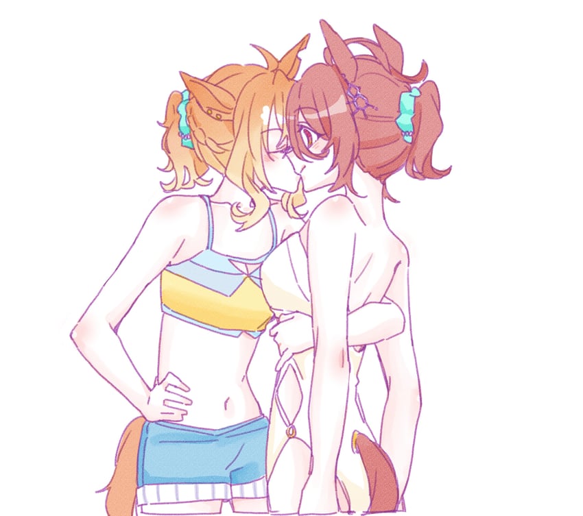 agnes tachyon and jungle pocket (umamusume) drawn by seila_rei