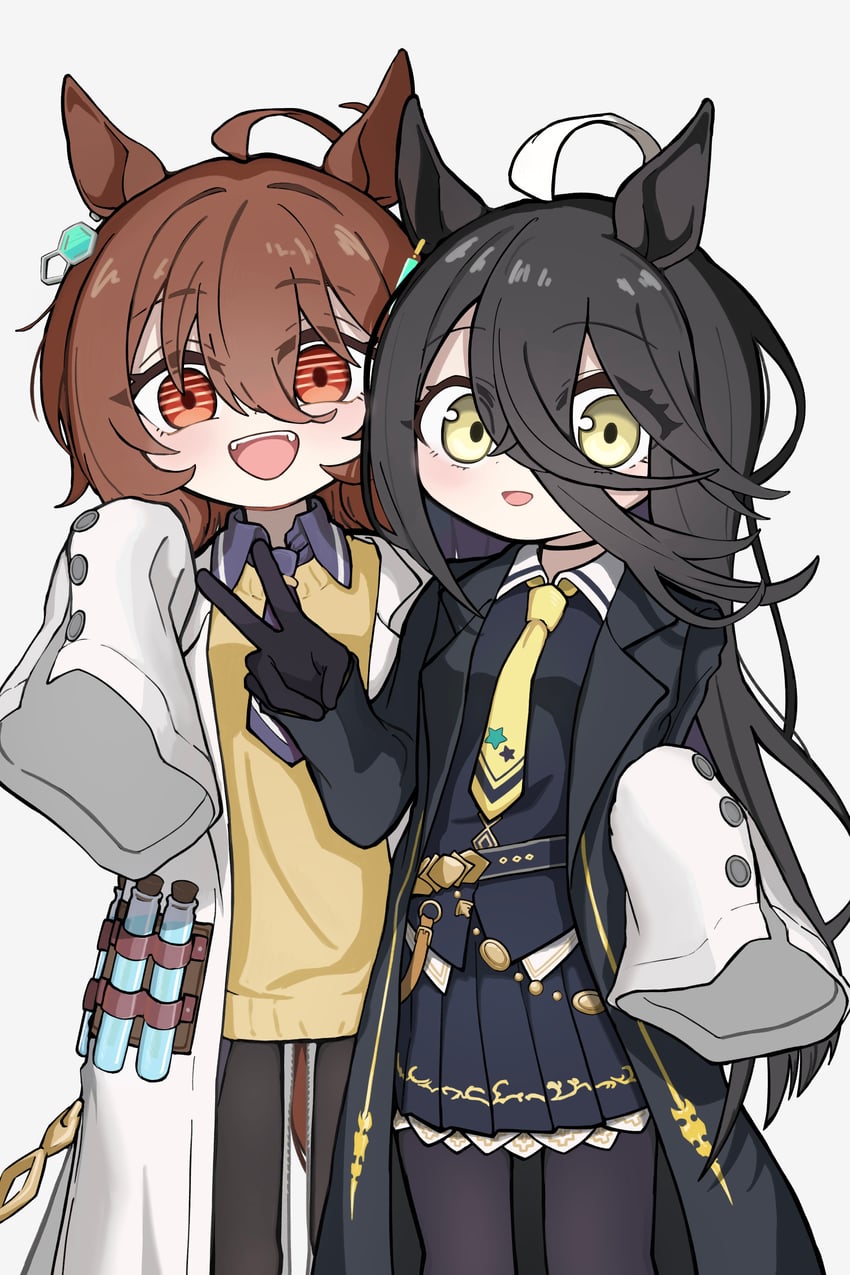 agnes tachyon and manhattan cafe (umamusume) drawn by user_amgc4352