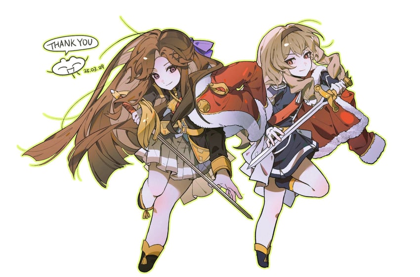 saijou claudine and tendou maya (shoujo kageki revue starlight) drawn by 2tcm