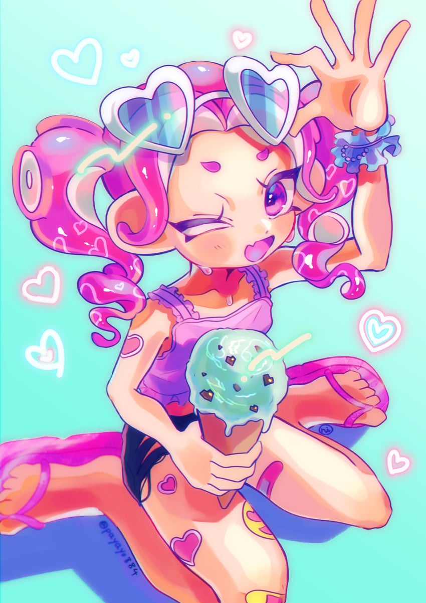 octoling player character and octoling girl (splatoon) drawn by payayo884