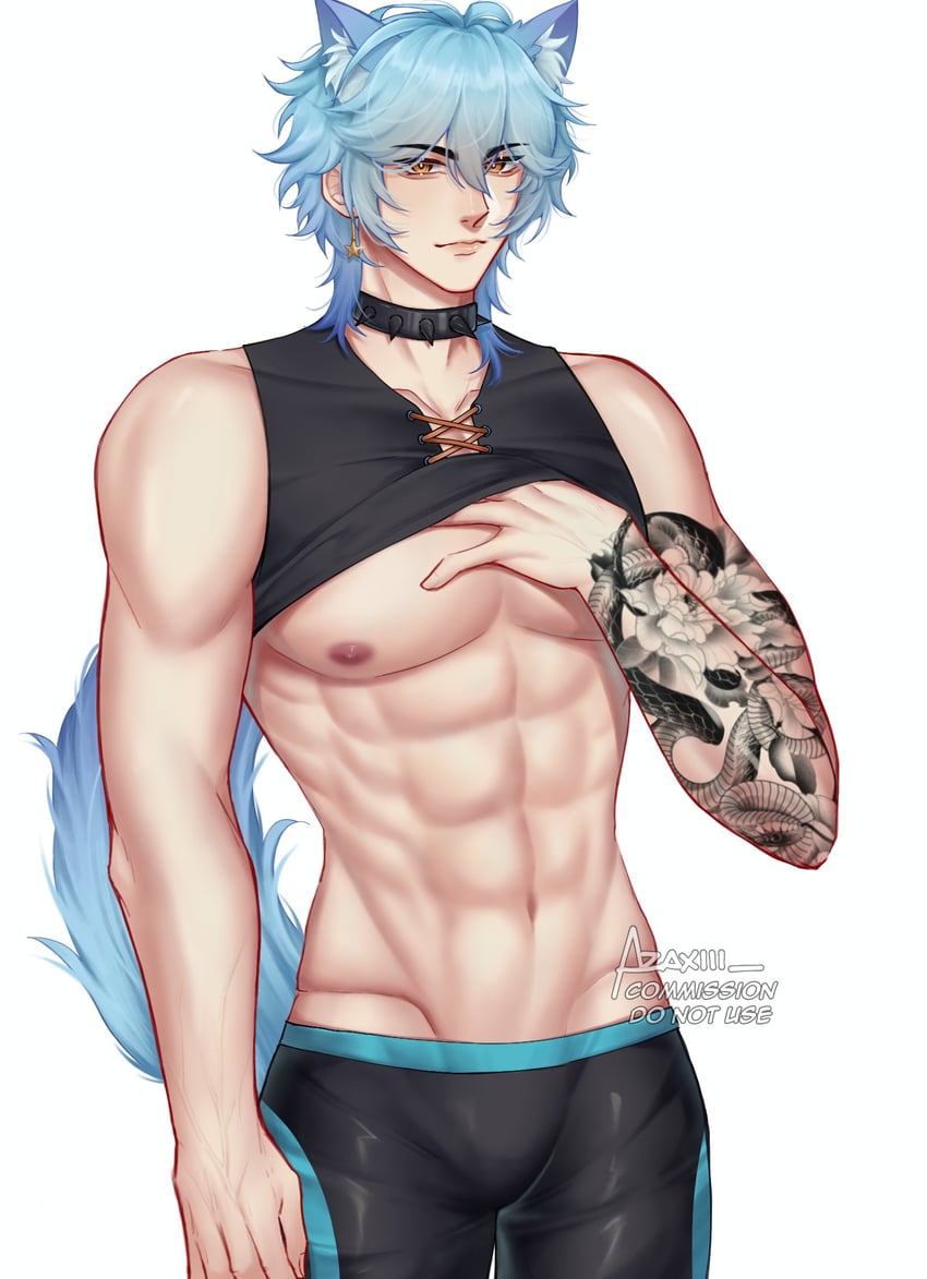 lucis custos (indie virtual youtuber) drawn by azaxiii