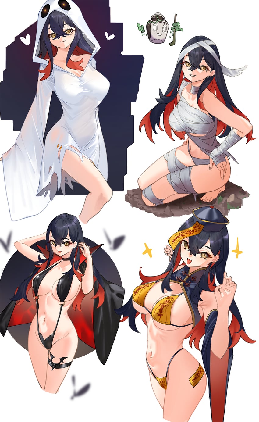 carmine and poltchageist (pokemon and 1 more) drawn by majo_(pastamajo)