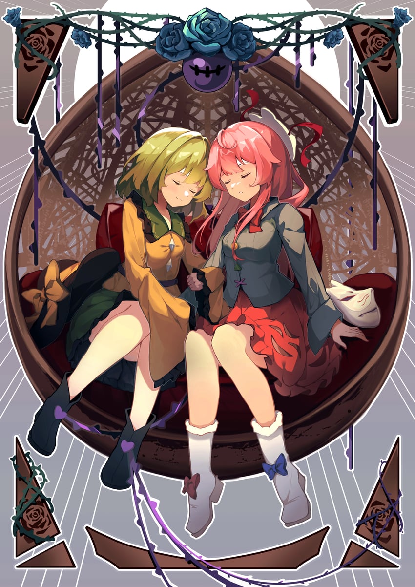 komeiji koishi and hata no kokoro (touhou) drawn by yingzi_luren