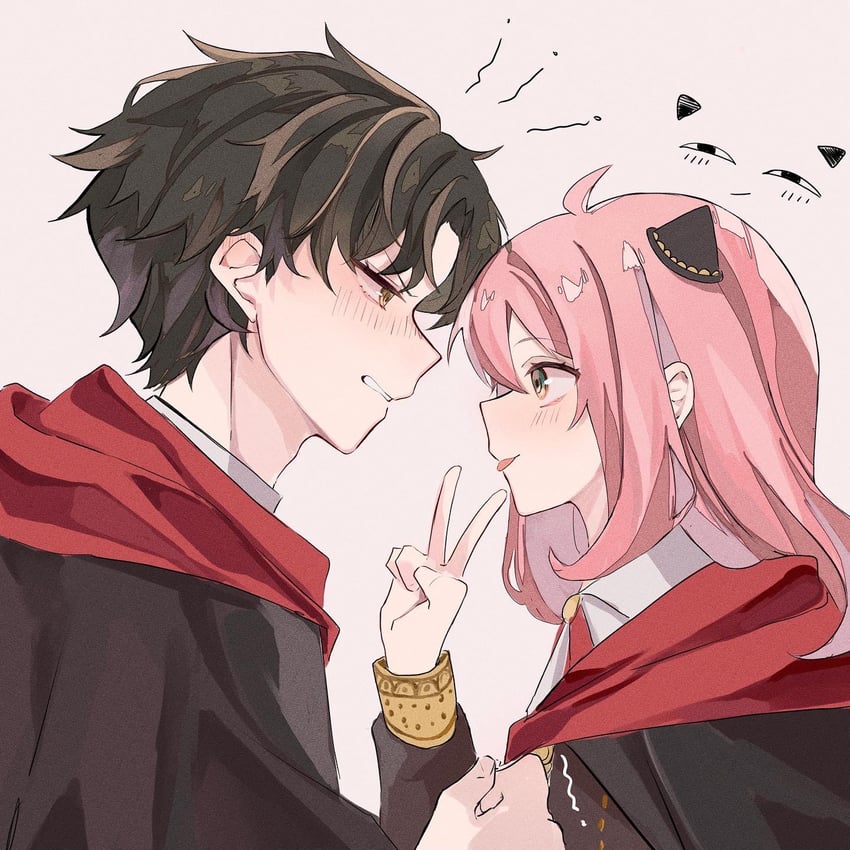 anya and damian desmond (spy x family) drawn by nagihaha