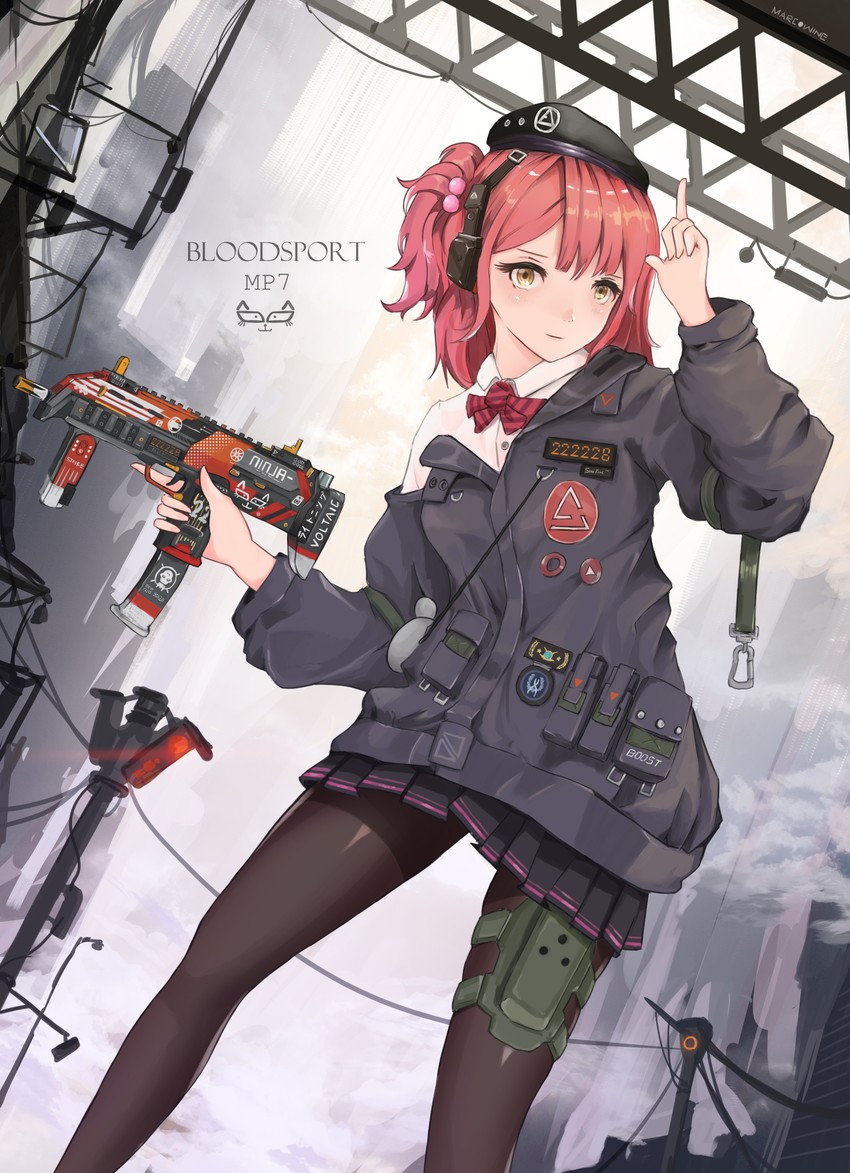 mp7 (girls' frontline and 2 more) drawn by marcowwine