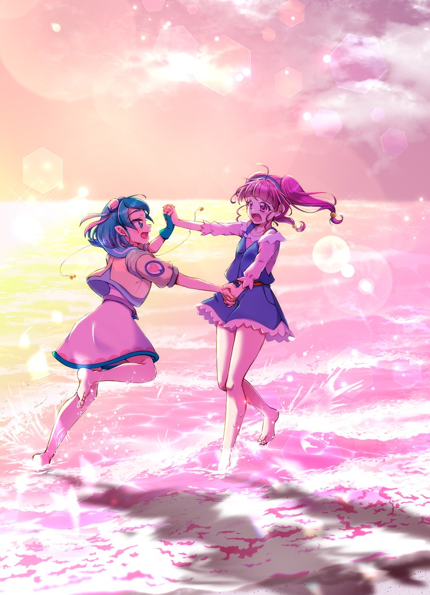 hagoromo lala and hoshina hikaru (precure and 1 more) drawn by noyuki1204