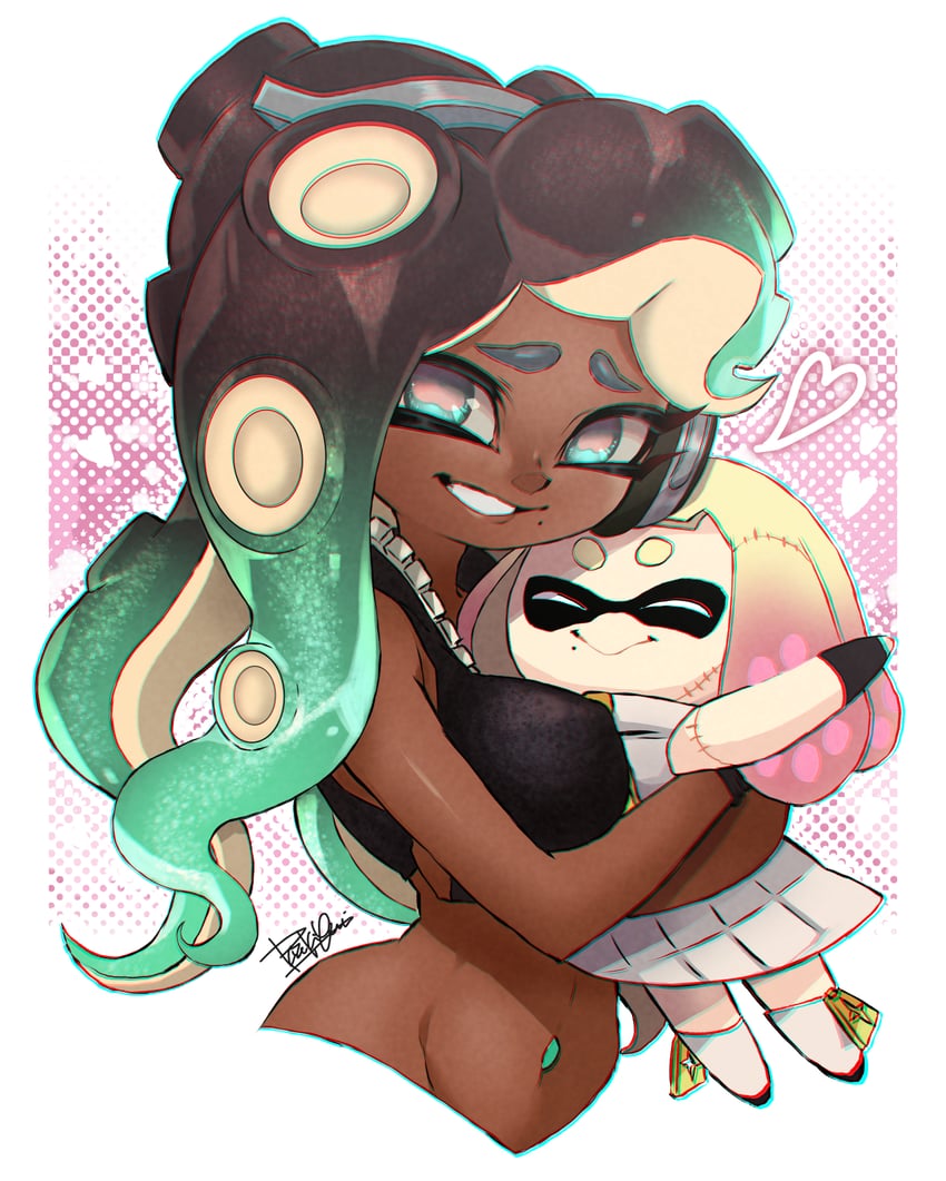 marina and pearl (splatoon and 1 more) drawn by isamu-ki_(yuuki)