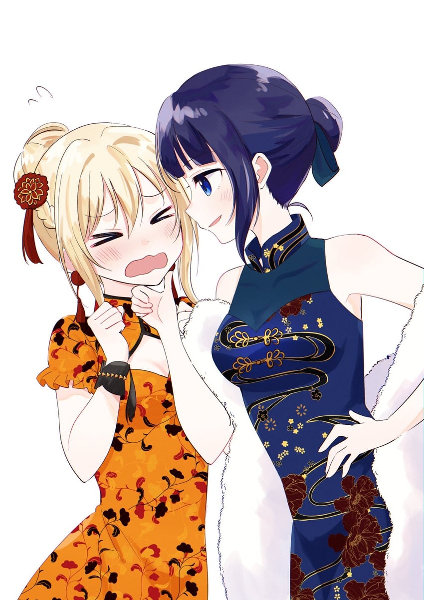 miyashita ai and asaka karin (love live! and 1 more) drawn by watanabe_nako