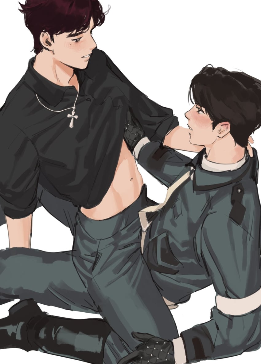 sung han-bin and zhang hao (real life and 1 more) drawn by haotmeal