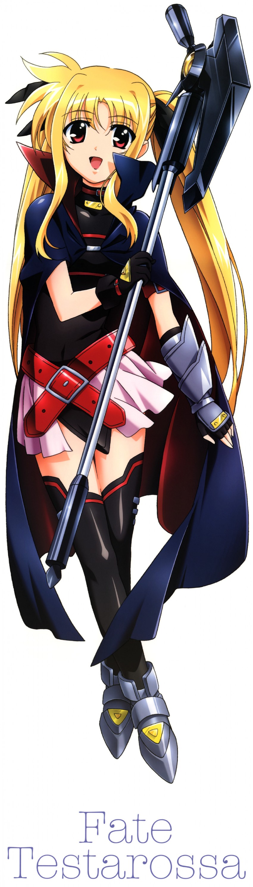 fate testarossa and bardiche (lyrical nanoha and 2 more) drawn by okuda_yasuhiro
