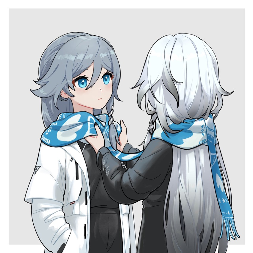 fu hua and herrscher of sentience (honkai and 1 more) drawn by rafaelaaa