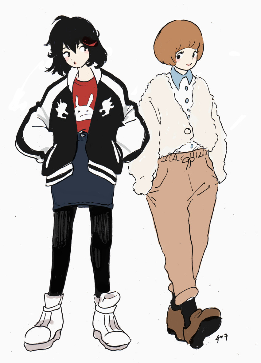 matoi ryuuko and mankanshoku mako (kill la kill) drawn by chaki_(chackiin)