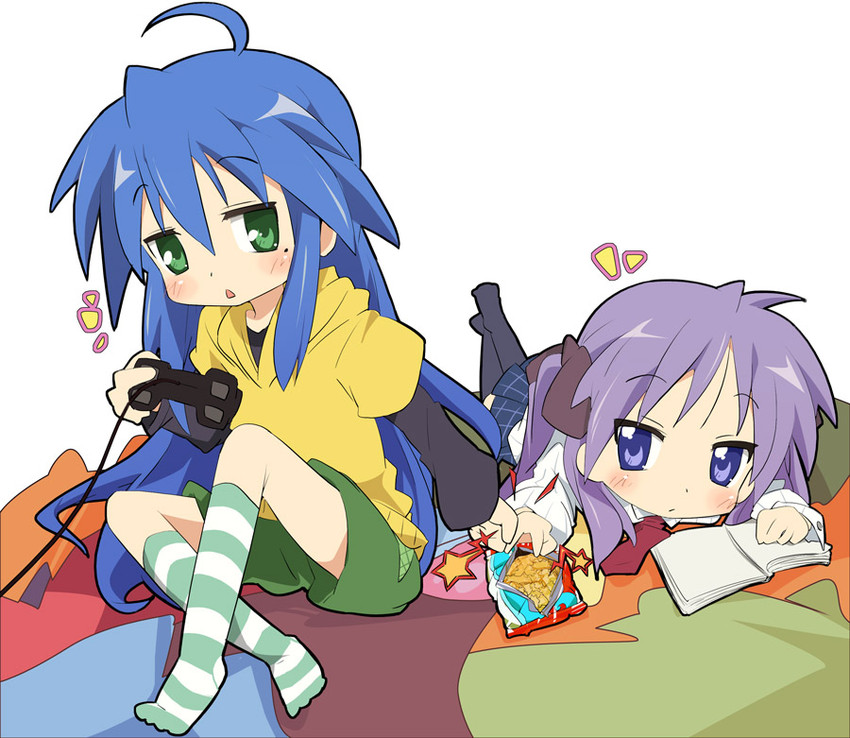 hiiragi kagami and izumi konata (lucky star) drawn by ixy