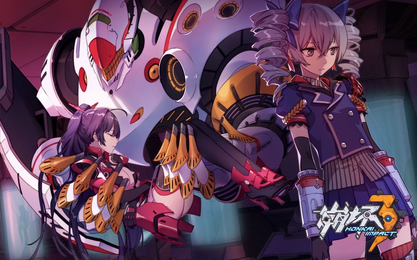 raiden mei, bronya zaychik, and project bunny (honkai and 1 more)