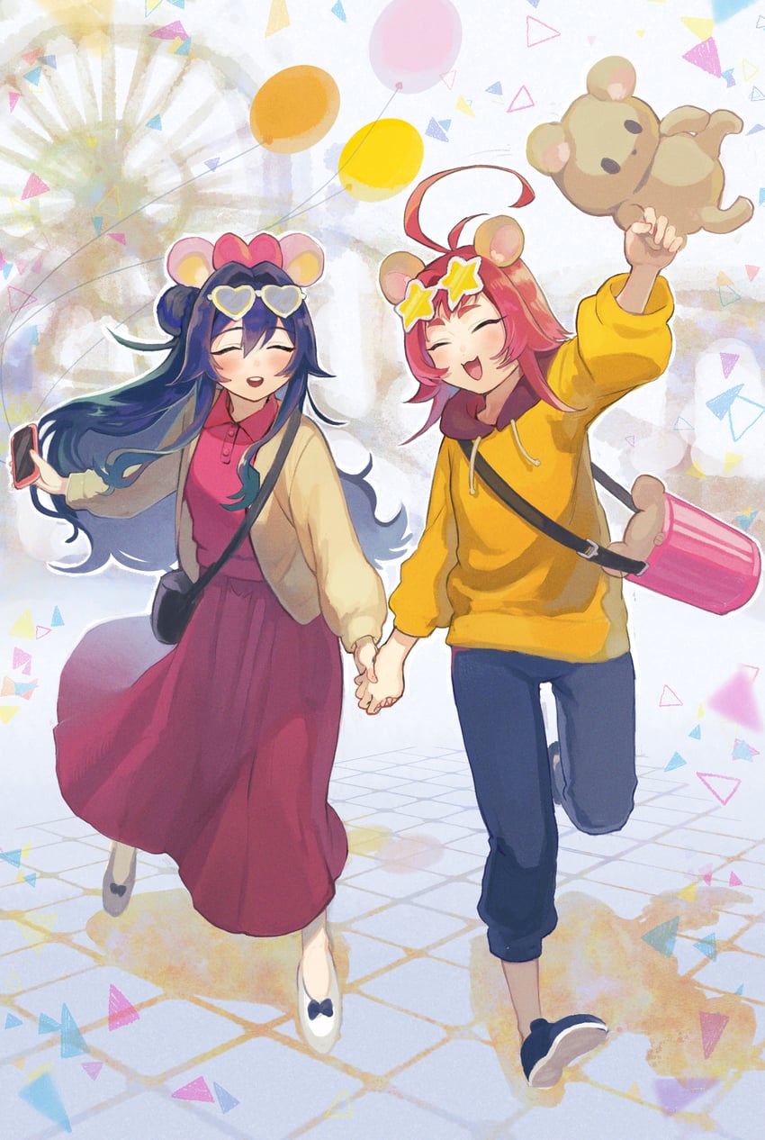 yoshimoto shizuka and yakuzen kusuri (kimi no koto ga dai dai dai dai daisuki na 100-nin no kanojo) drawn by furukawa_raku