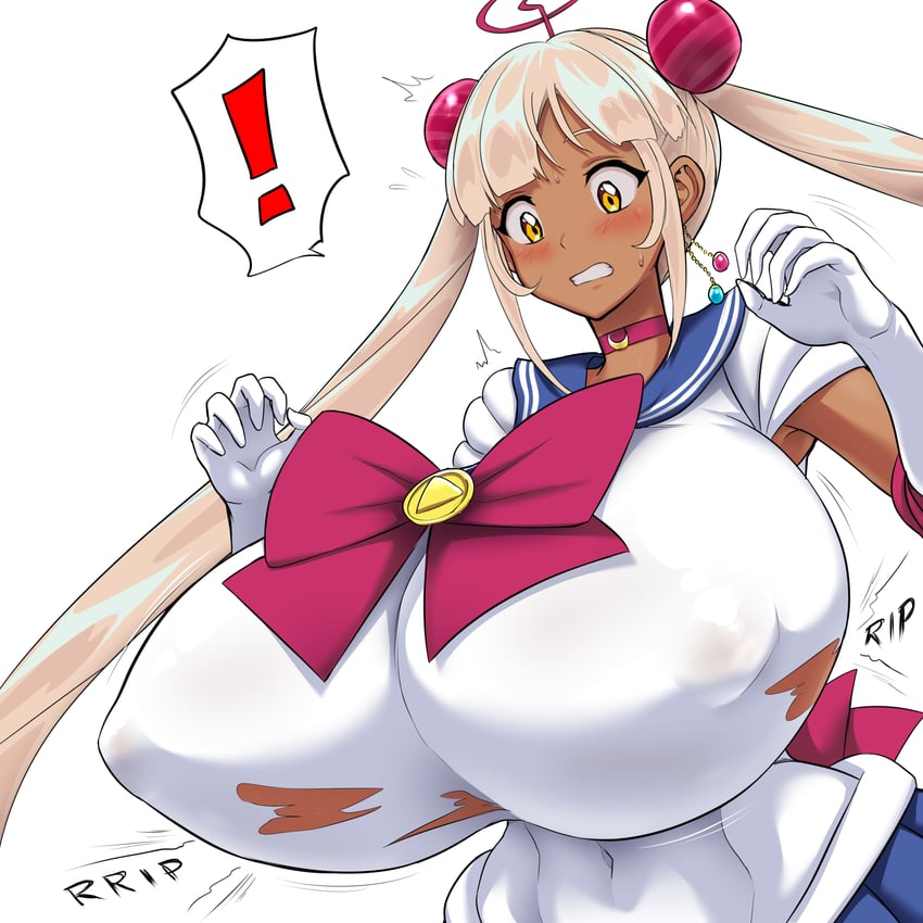 sailor moon and tsukumo sana (hololive and 2 more) drawn by jadf