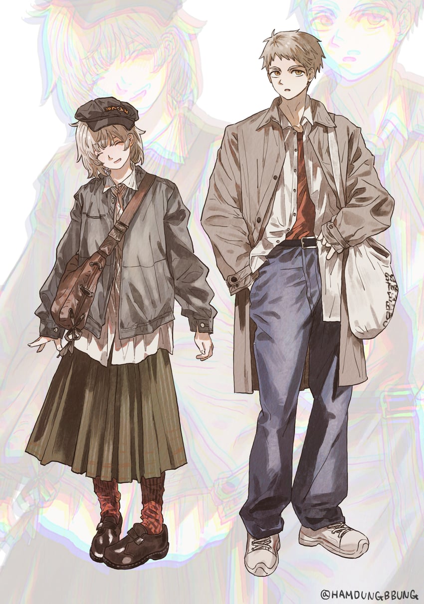 falin touden and laios touden (dungeon meshi) drawn by hamdungbbung