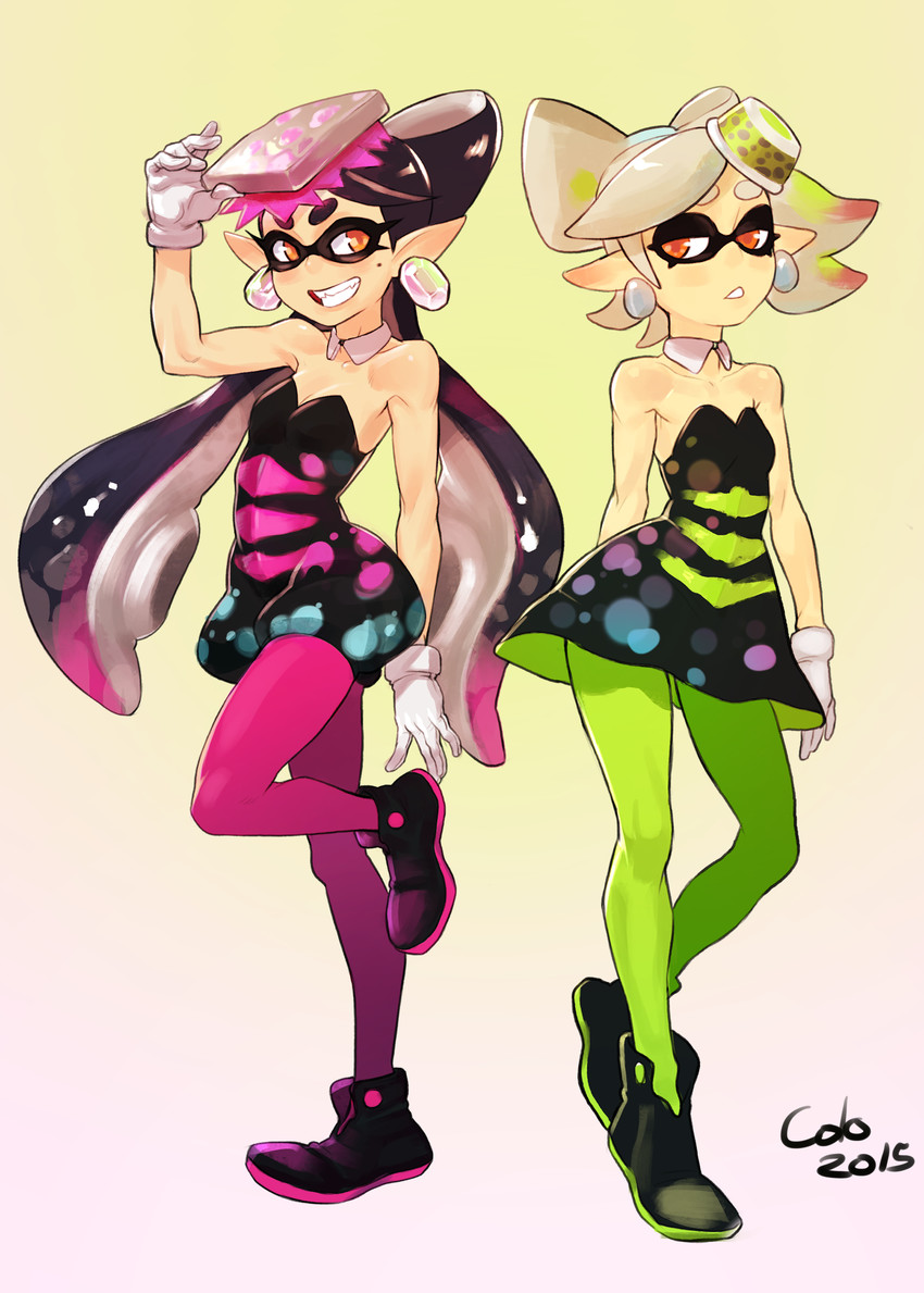 callie and marie (splatoon and 1 more) drawn by colo_(nagrolaz)