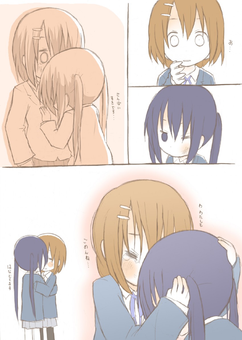 nakano azusa and hirasawa yui (k-on!) drawn by itesu