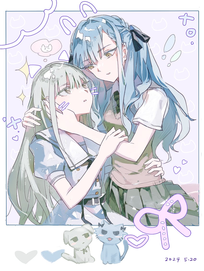 togawa sakiko and wakaba mutsumi (bang dream! and 1 more) drawn by reiboubyou