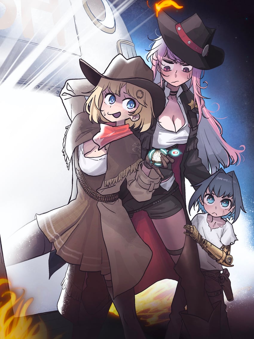mori calliope, ouro kronii, and watson amelia (hololive and 3 more) drawn by zedd_(zedgawr)