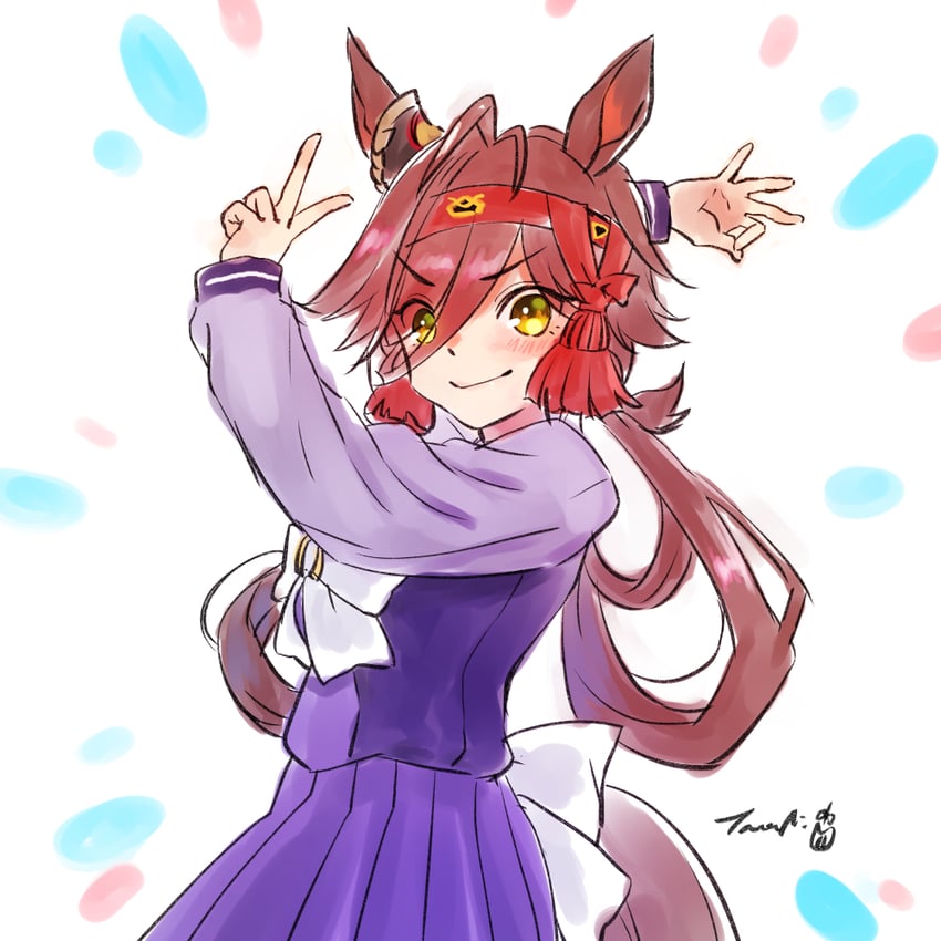 no reason (umamusume and 1 more) drawn by nishioki_tama