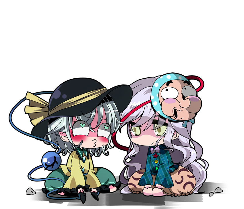 komeiji koishi and hata no kokoro (touhou) drawn by kayama_benio