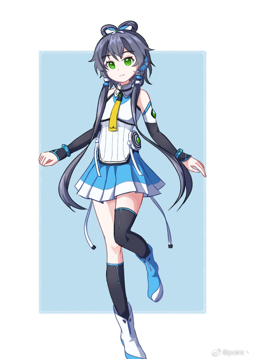 luo tianyi and luo tianyi v4 (vocaloid and 1 more) drawn by pointzhu