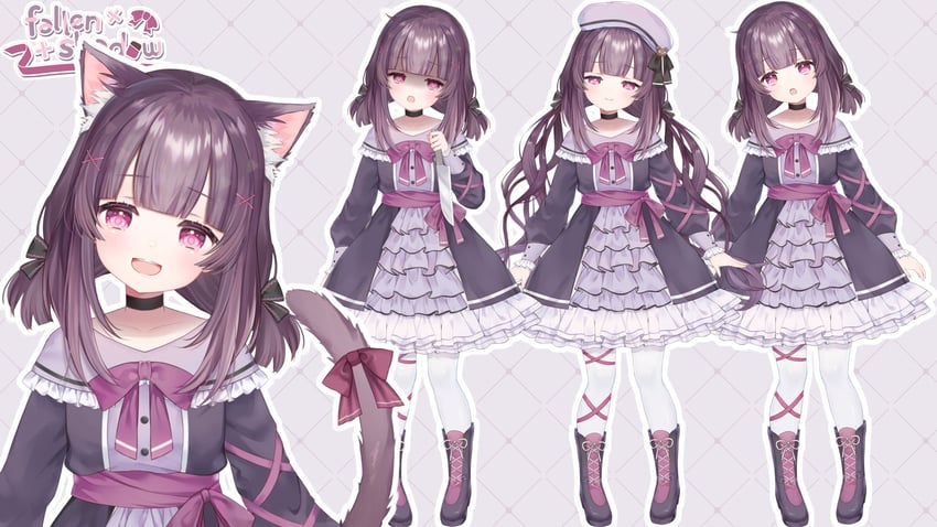 fallenshadow (indie virtual youtuber) drawn by rucaco