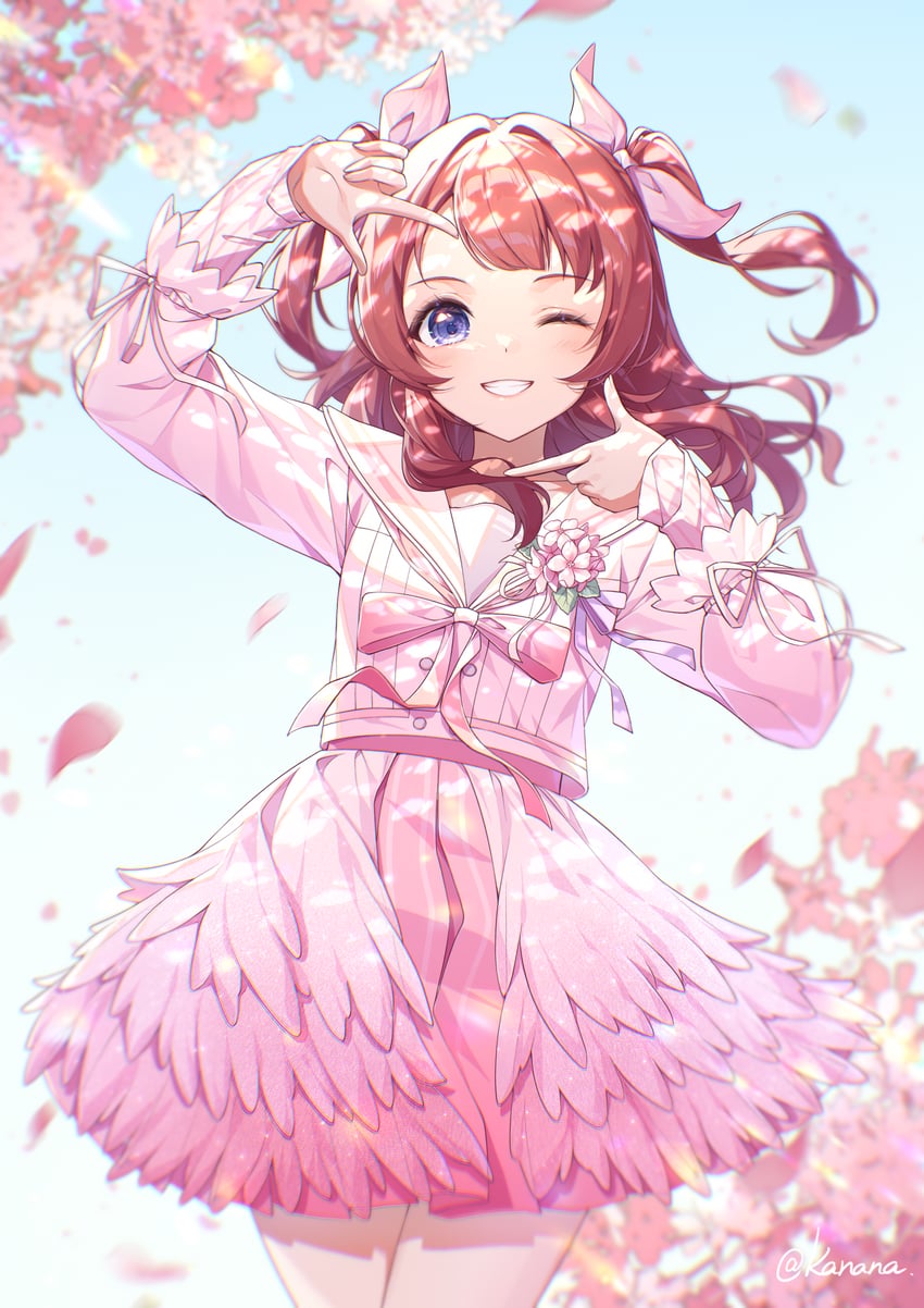 hanami saki (idolmaster and 1 more) drawn by jingshenquan