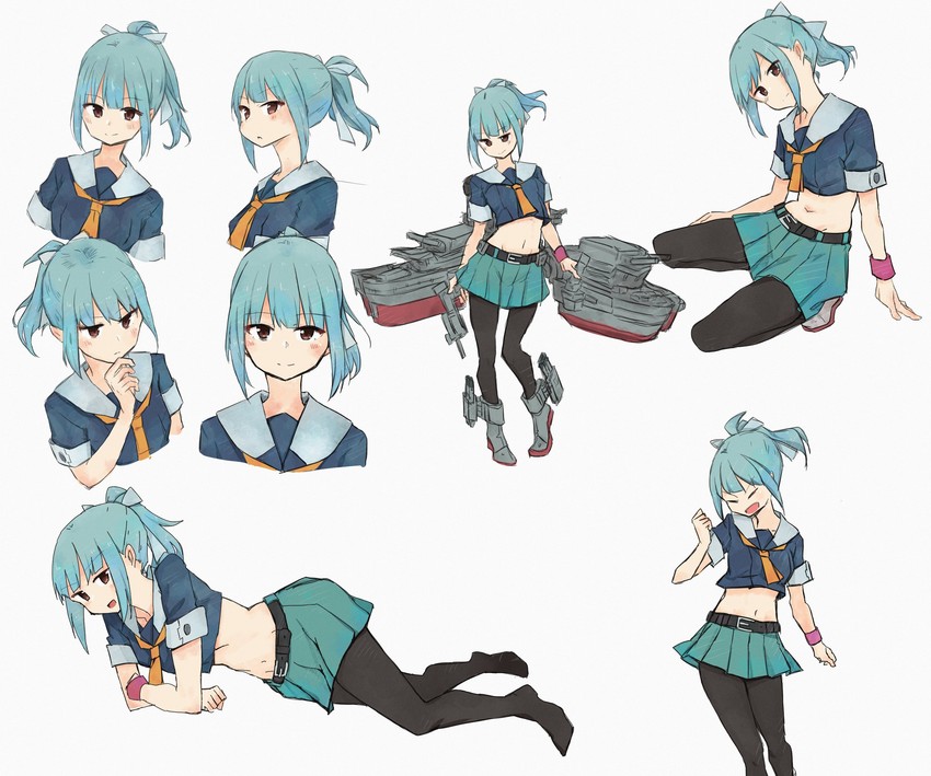 yuubari and yuubari kai ni (kantai collection) drawn by mikiki