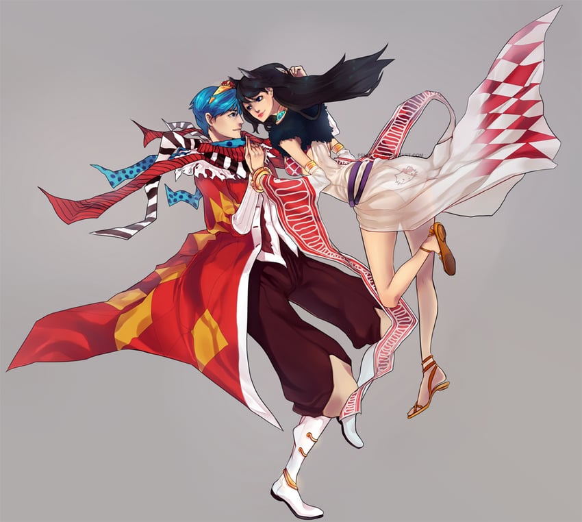 hello kitty, sorcerer, and minstrel (ragnarok online and 2 more) drawn by ymstr