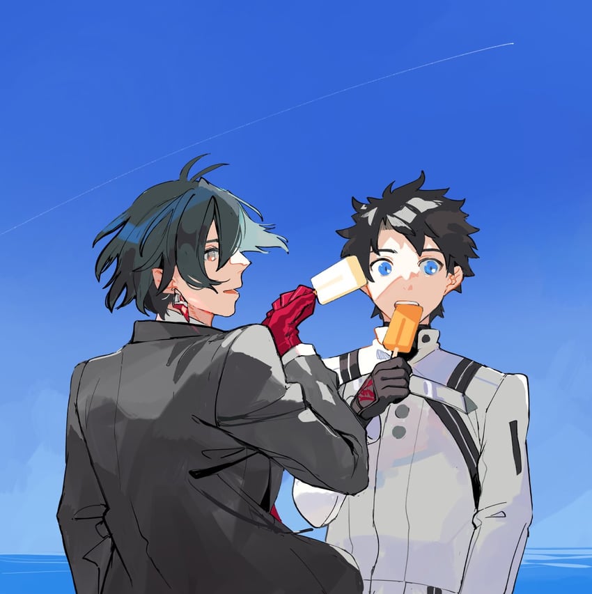 fujimaru ritsuka and constantine xi (fate and 1 more) drawn by kitada