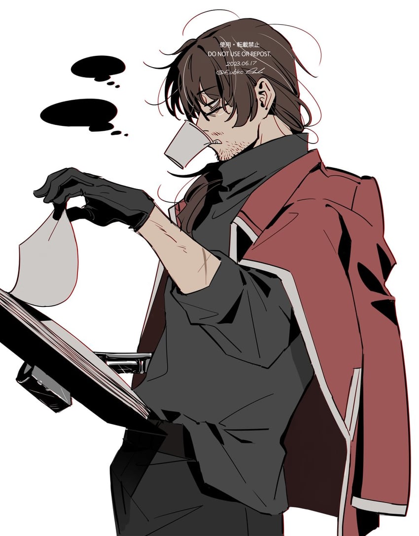 gregor (project moon and 1 more) drawn by f_ubkc