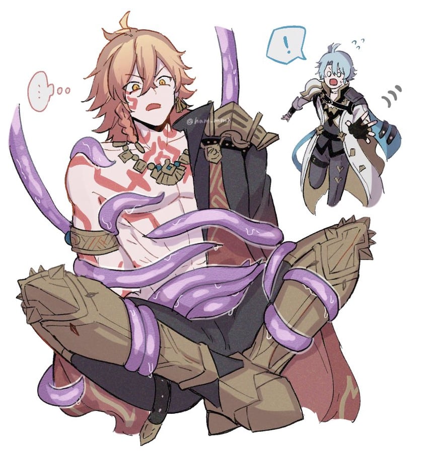 phainon and mydei (honkai and 1 more) drawn by ham_mmx