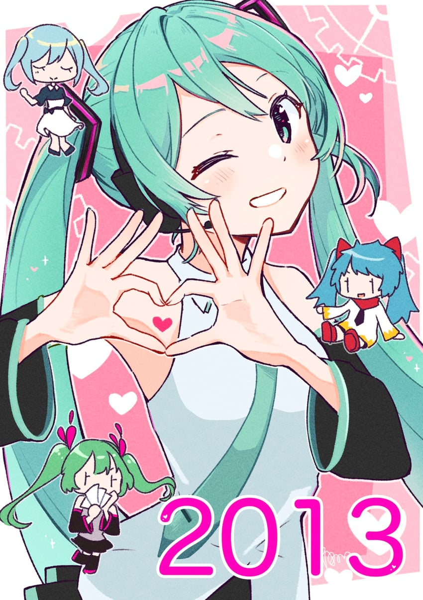 hatsune miku (vocaloid and 4 more) drawn by aoiyui