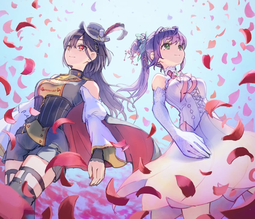otomune kozue and katsuragi izumi (love live! and 1 more) drawn by lao_ren_xing