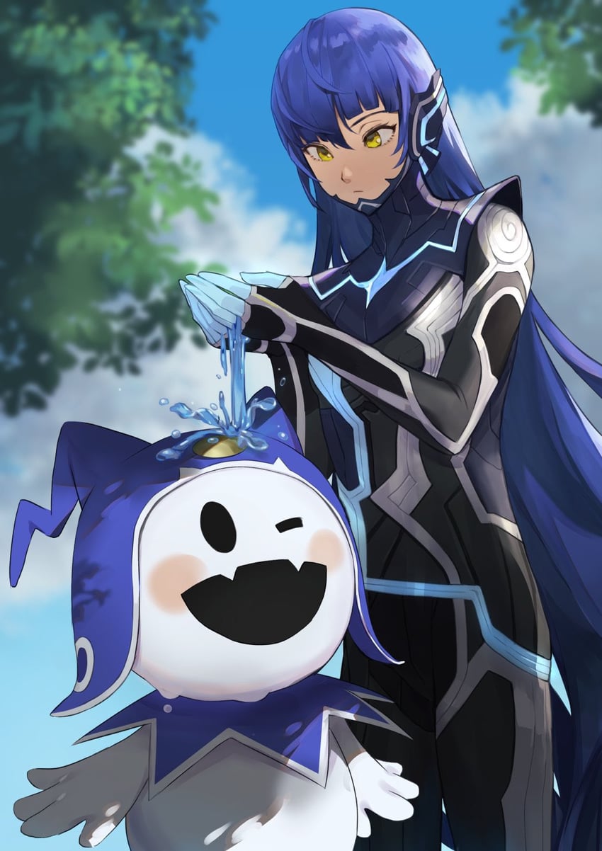 jack frost and protagonist (shin megami tensei and 1 more) drawn by donbee937