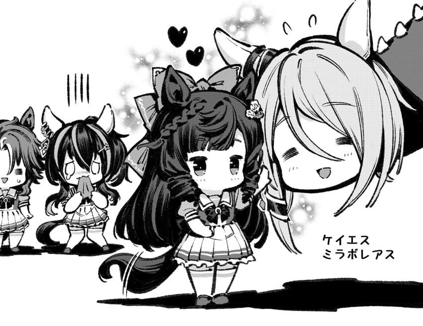 daitaku helios, mejiro palmer, daiichi ruby, k.s.miracle, and fatalis (umamusume and 1 more) drawn by bacius