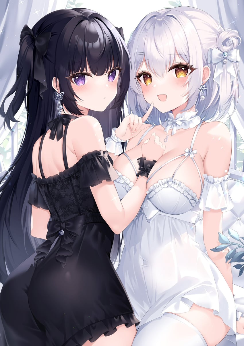 chiaki hikari and anjou mikage (mahou shoujo ririimea) drawn by ymkrnchan
