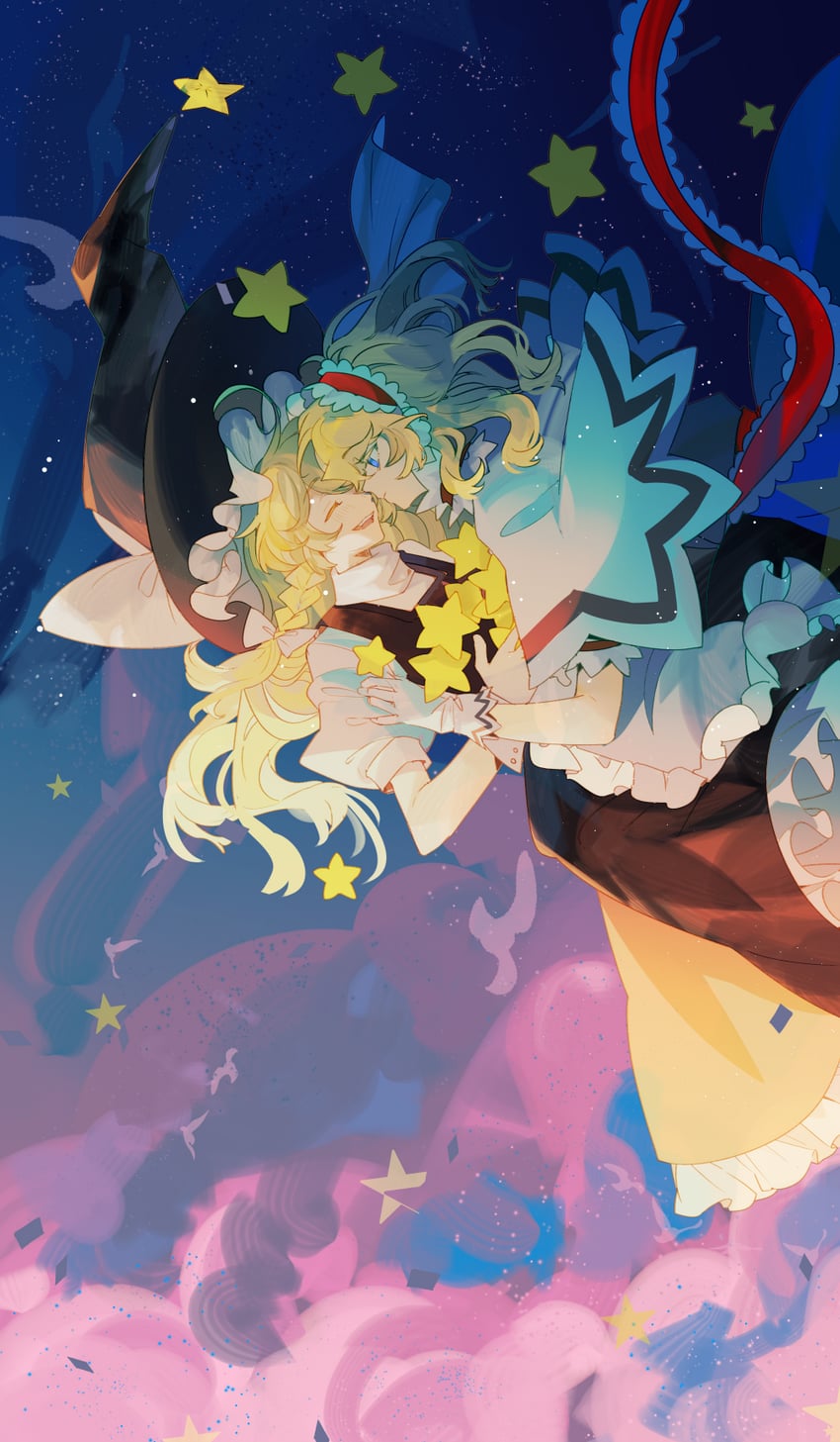 kirisame marisa and alice margatroid (touhou) drawn by xian_qishui
