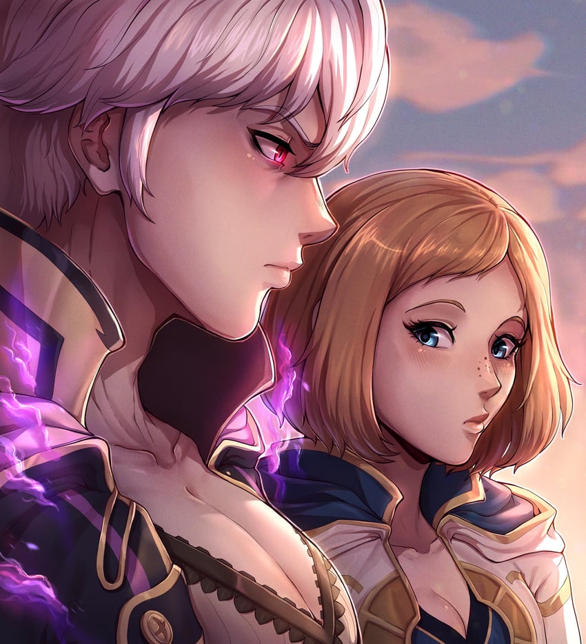 male robin, kiran, and female kiran (fire emblem and 2 more) drawn by evomanaphy