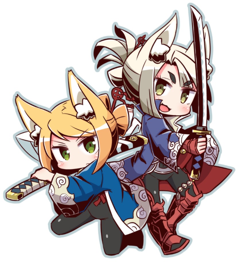 samurai and namuna (7th dragon and 1 more) drawn by naga_u