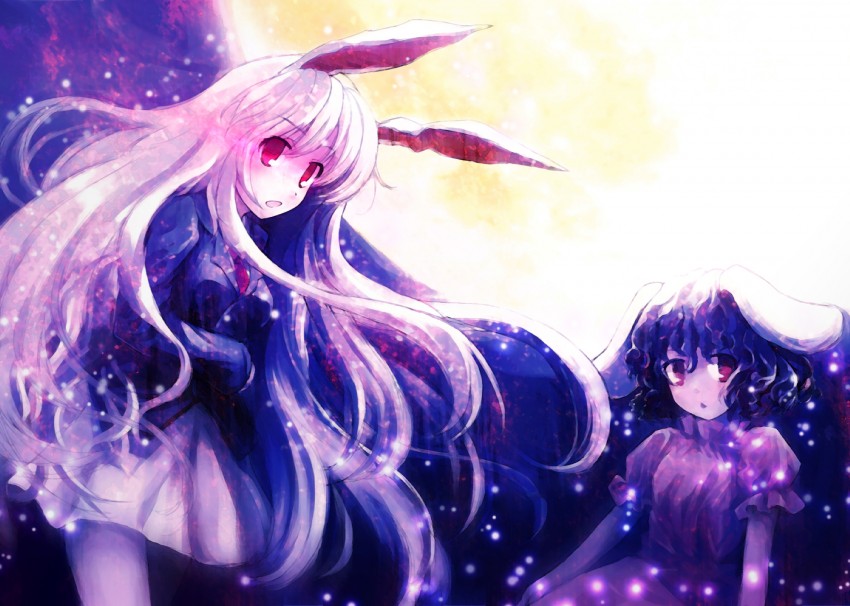 reisen udongein inaba and inaba tewi (touhou) drawn by ikamagu