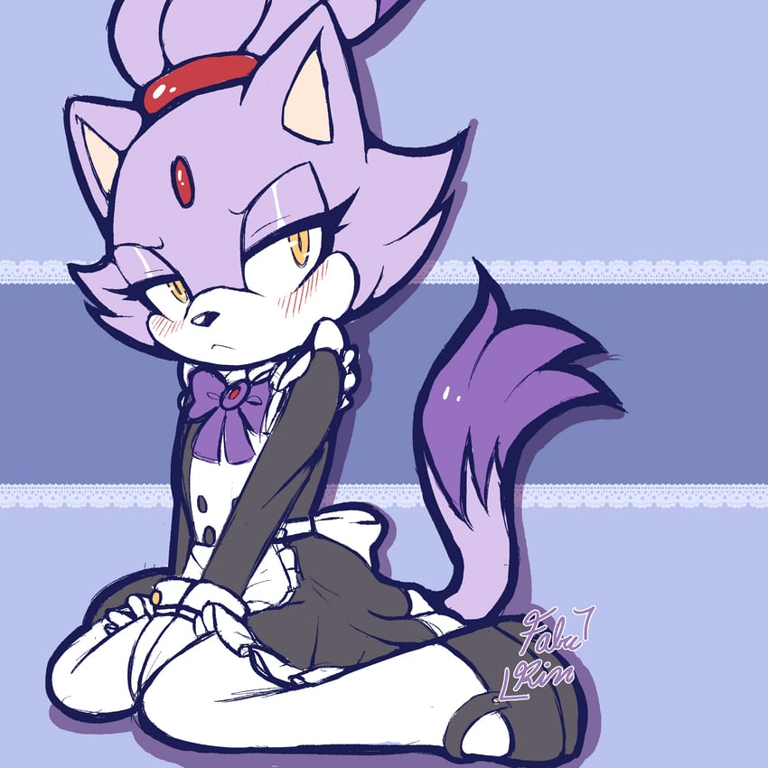 blaze the cat (sonic) drawn by faburin