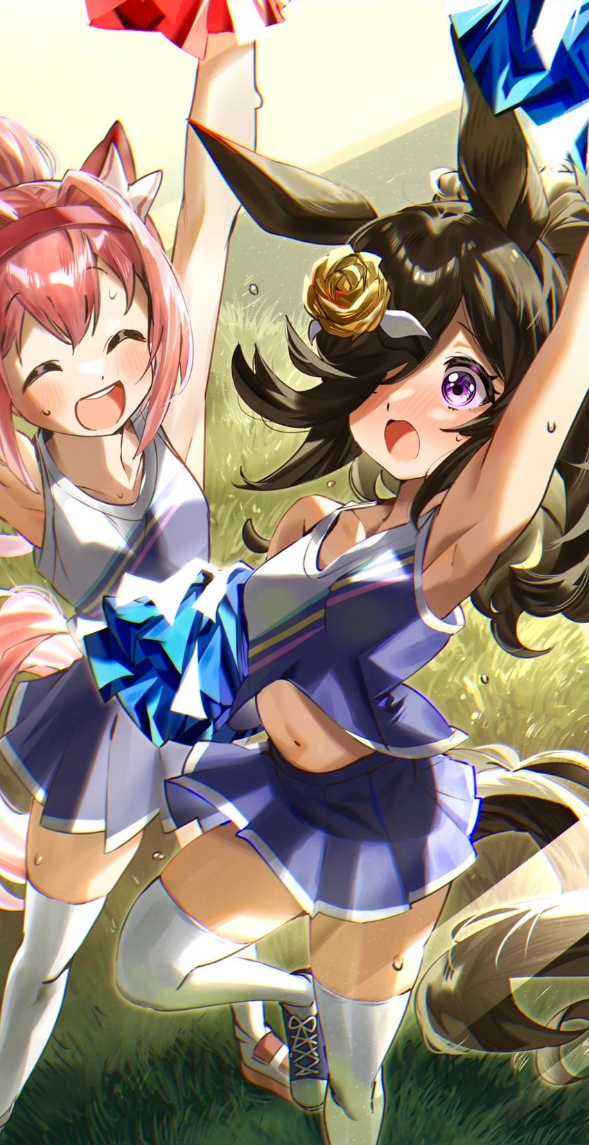 rice shower and haru urara (umamusume) drawn by hakoneko_(marisa19899200)